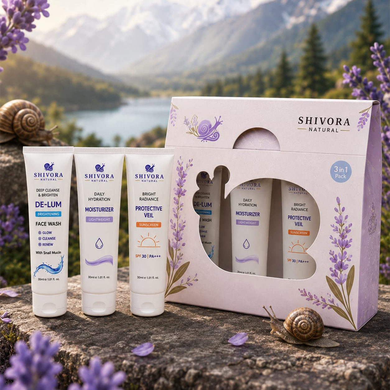 Shivora Natural 3-in-1 Skincare Bundle