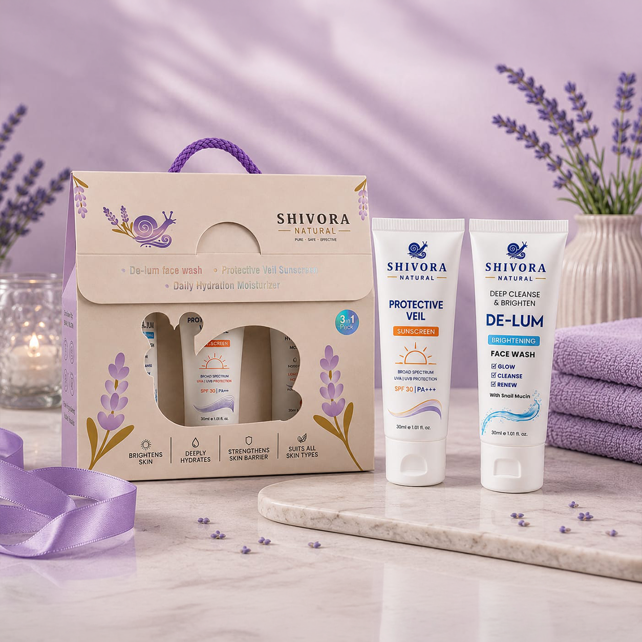 Shivora Natural 3-in-1 Skincare Bundle