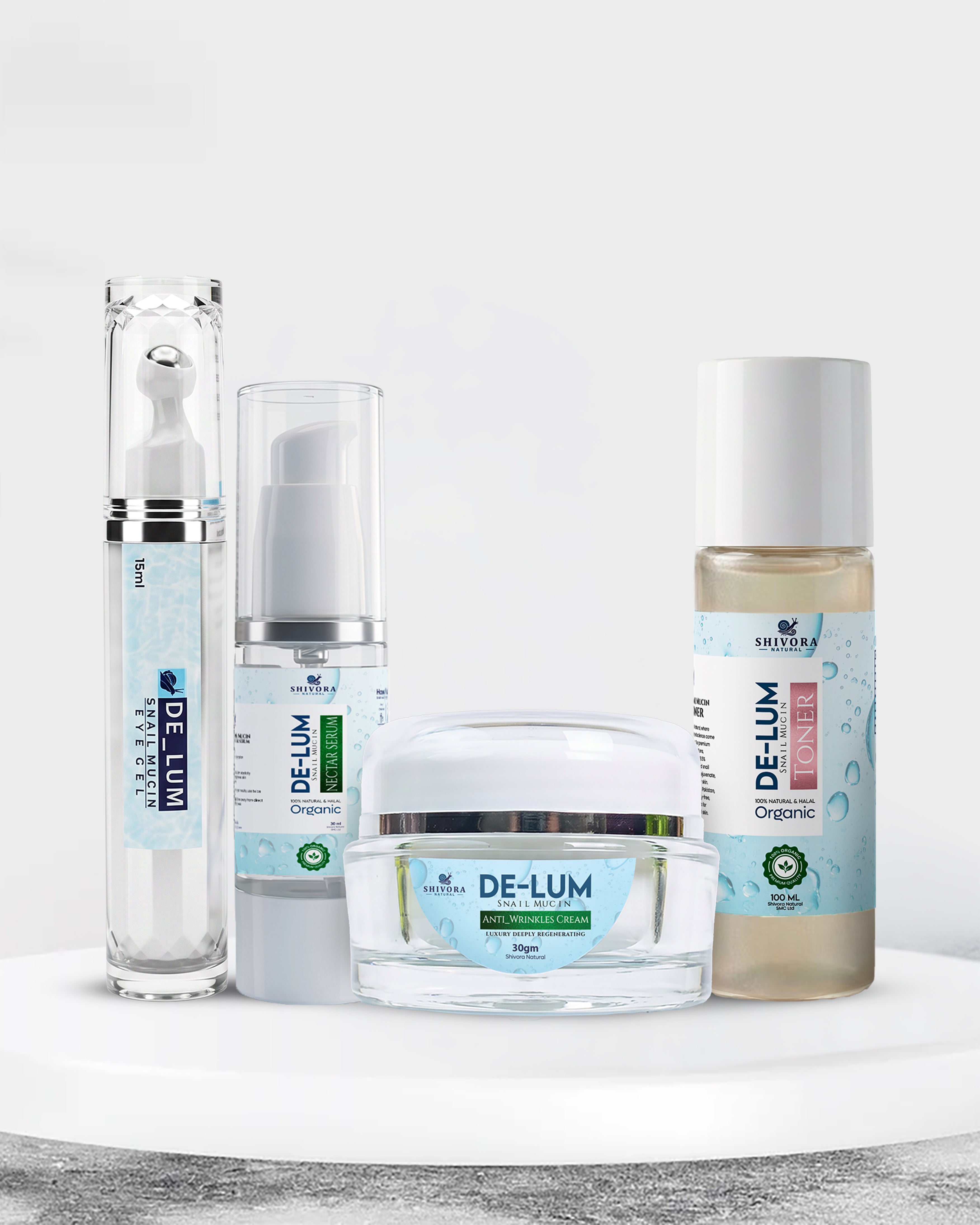 DE-LUM Snail Mucin 4 in 1 Glass Skin Kit(Small)