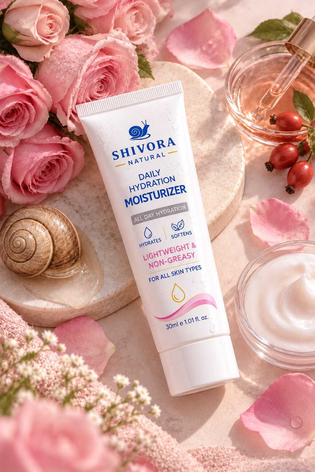 Shivora Natural Daily Hydration Moisturizer 30ml - Lightweight Face Cream For Smooth Glow Skin