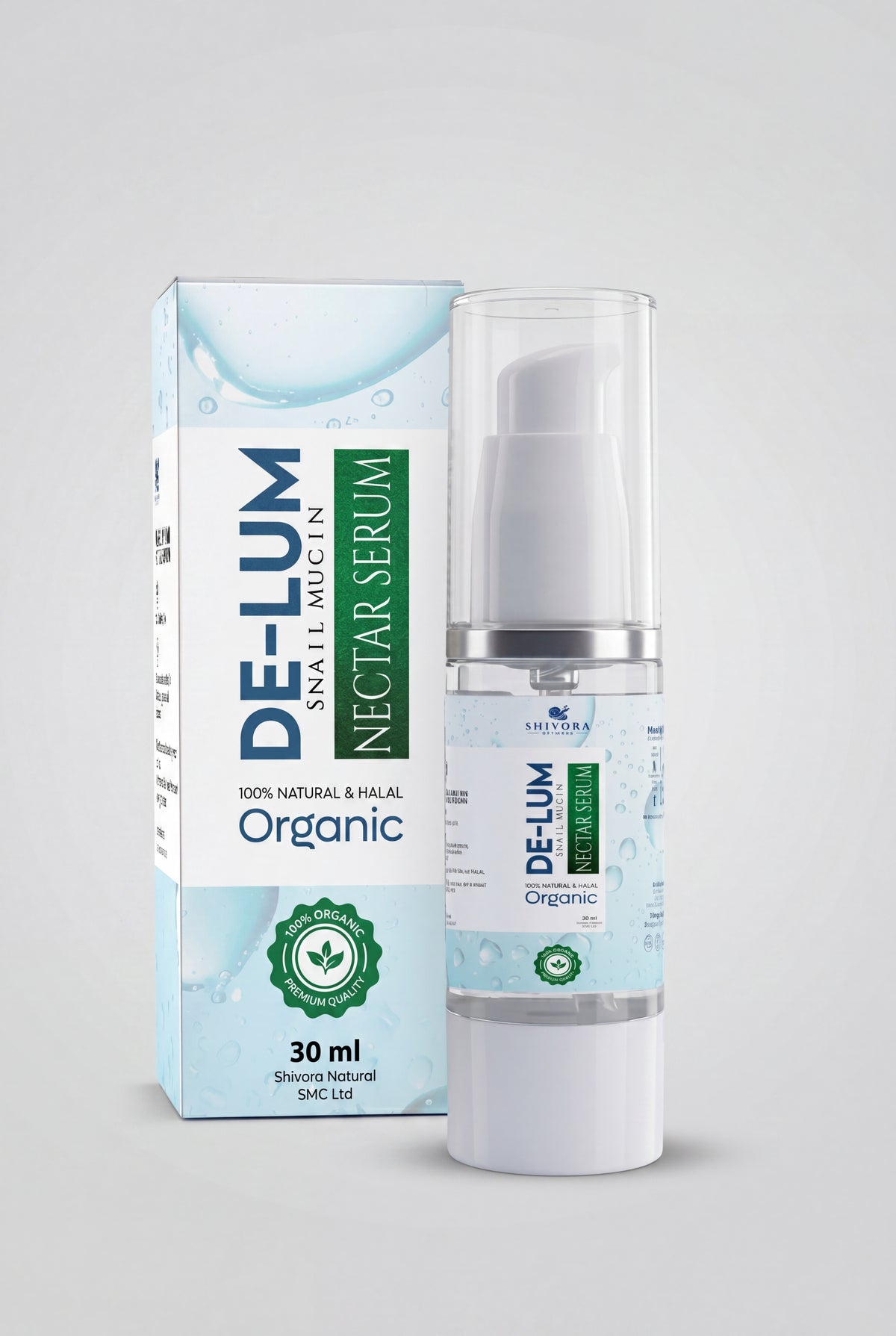 Shivora DE-LUM Snail Mucin Nectar Serum | 78.5% Filtrate Hydrating & Brightening Face Serum