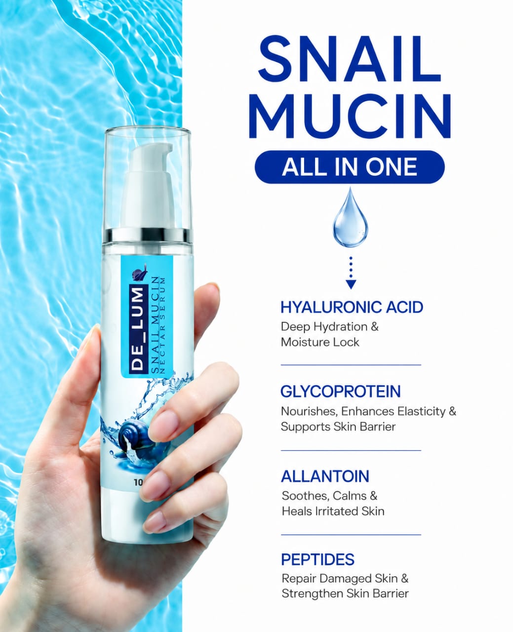 DE-LUM Snail Mucin Nectar Serum